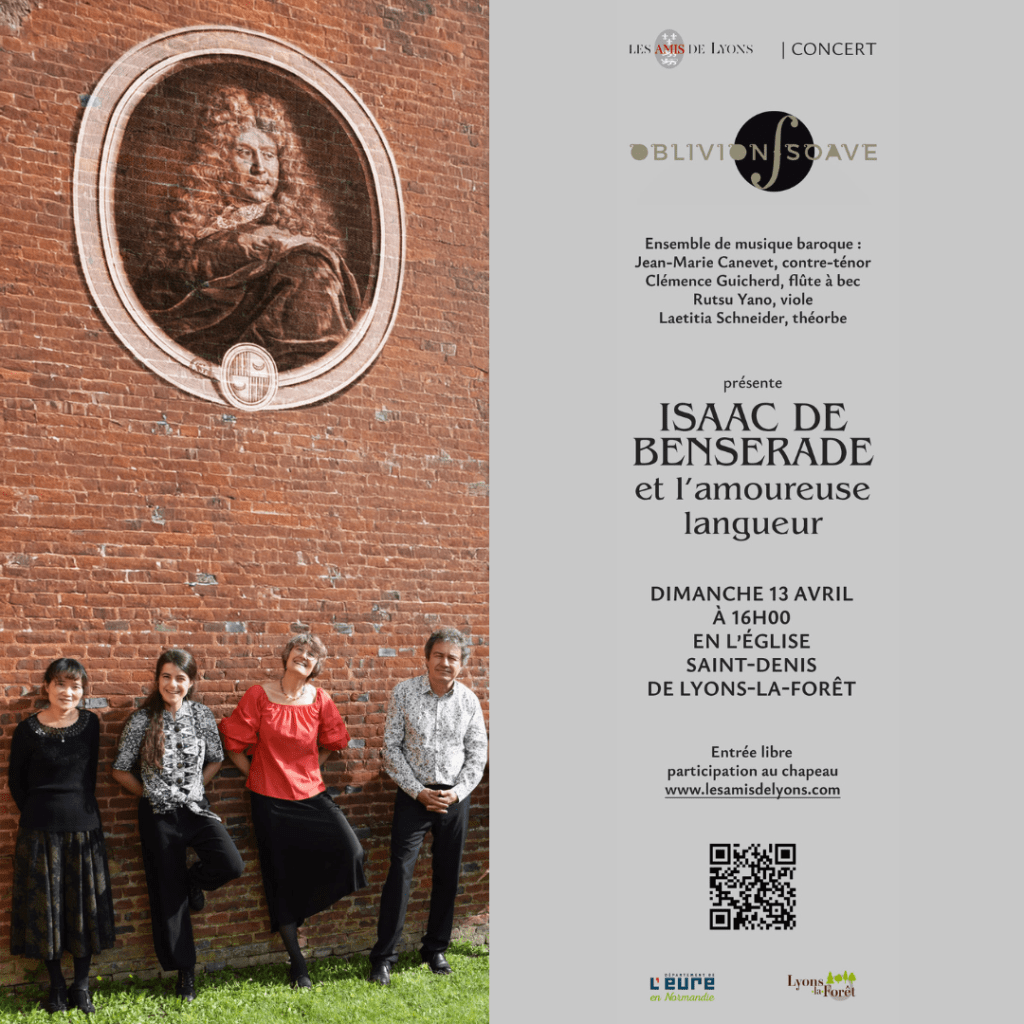 Affiche du concert du 13 avril du groupe de musique barroque Oblivion Soave